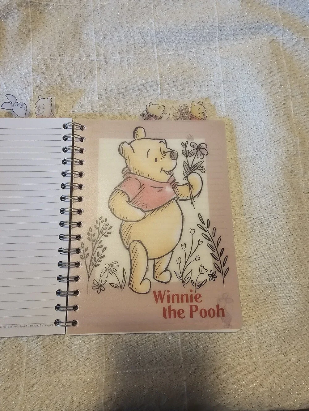 Disney Winnie the Pooh Spiral Journal – 96 Lined Pages – Tabbed Dividers